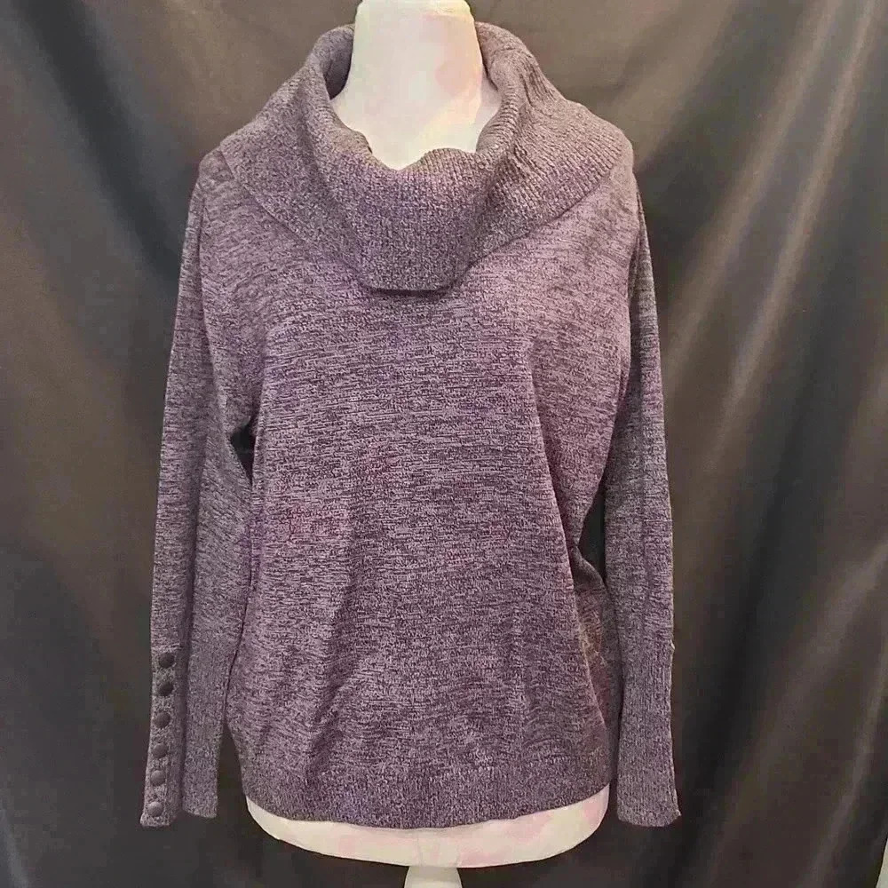 Roz & Ali Cowl Neck Turtleneck Sweater